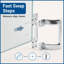 Ensemble de poignées de porte de douche moulées sous pression pour portes de douche ou cabines de baignoire, trou central de 2 1/4 po, chrome (1 ensemble)