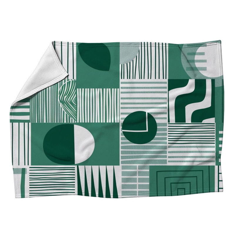 Fabulously Nature Pattern Leaf swirls Fleece Throw Blanket - Nature pattern Throws for Sofas or Beds, 50" W x 60" L