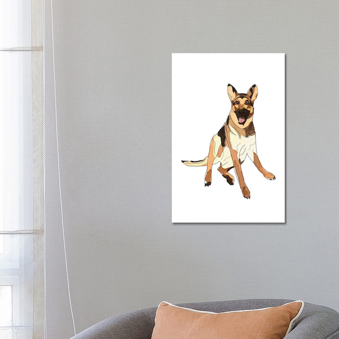 Deutscher Schäferhund von Sketch And Paws - Gallery-Wrapped Canvas Giclée