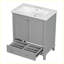 Meuble-lavabo moderne multifonctionnel avec lavabo et tiroir-105353017