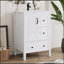 Meuble-lavabo 24 po avec lavabo, une armoire et trois tiroirs à fermeture en douceur, poignées en métal rétro-893589453