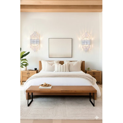 Transitional 2 Light Glass Rod Wall Sconce