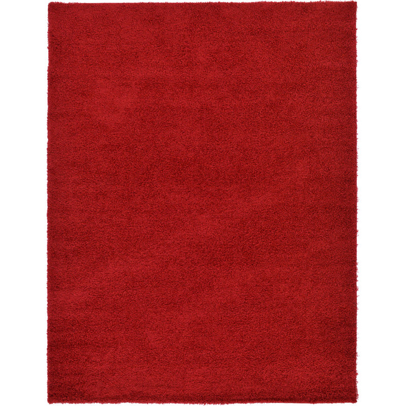 Angeline Indoor Rug, Rectangle 9' x 12', Cherry Red
