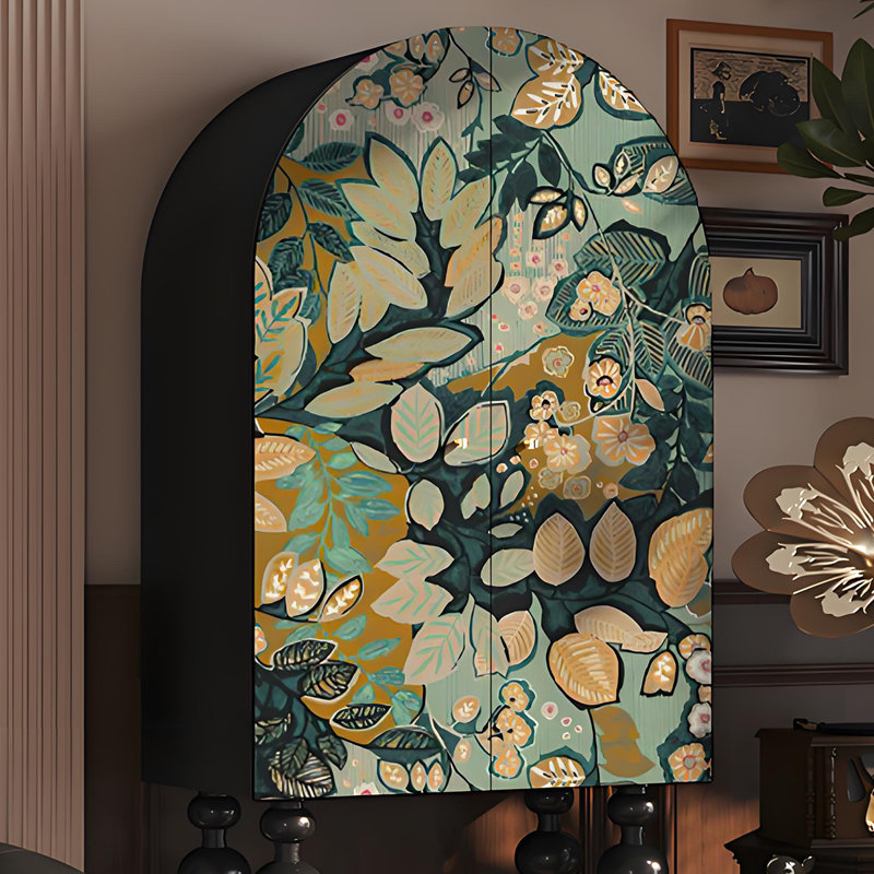 Armoire de rangement murale en bois massif American, Noir