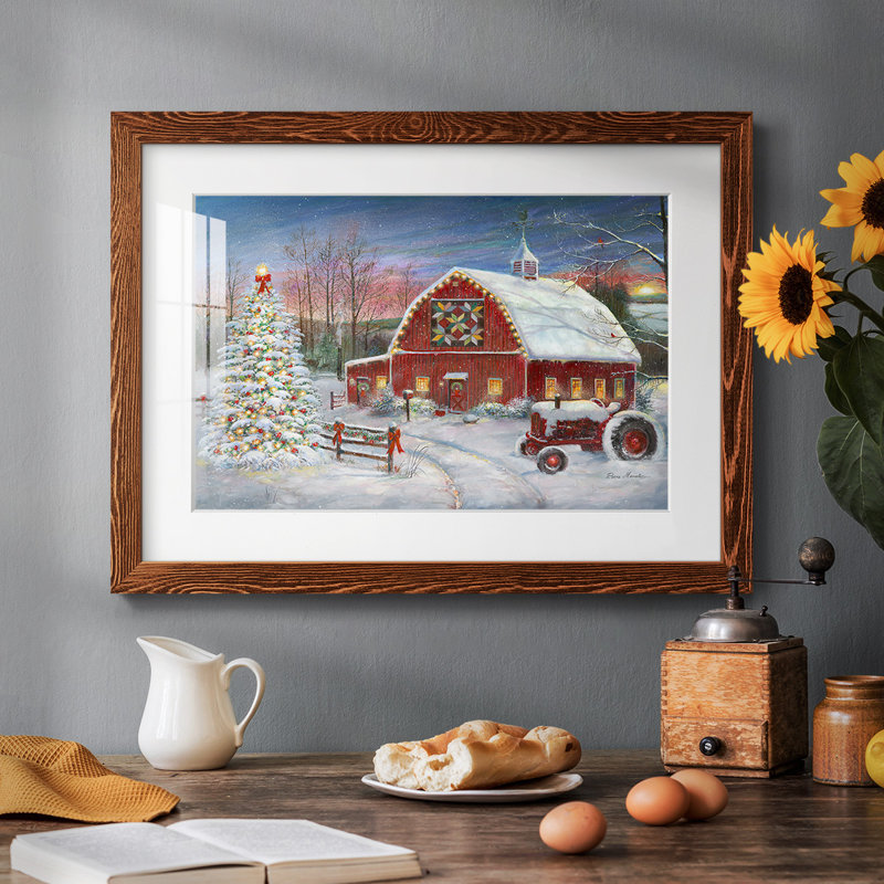 Anticipating Christmas, reproduction d'art encadrée, Érable, H 22 po x l 32 po x P 1,5 po