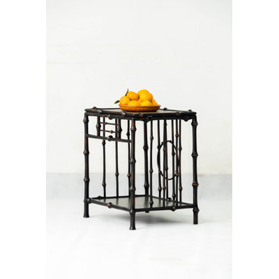 Handcrafted Carbonized Woven Spacious Bamboo Table