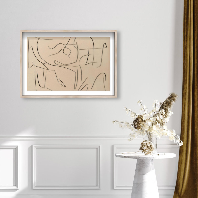 Oliver Gal Digital Dreamscape IV Abstract - Luxury Shadowbox Framed Wall Art, 22" H x 32" W, Cream
