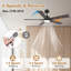 Ventilateur de plafond moderne à 5 pales avec lumières, télécommande et contrôle Alexa, moteur à courant continu silencieux, à intensité variable, intérieur extérieur-1393436457-1393436462
