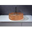 Lavabo de salle de bain vasque rond en verre trempé 16 po avec design en verre texturé Scotch - Collection Timeless-128042367-106242644