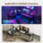 66''Computer L-Shaped Metal Base Desk Corner Gaming Desk-2089015896