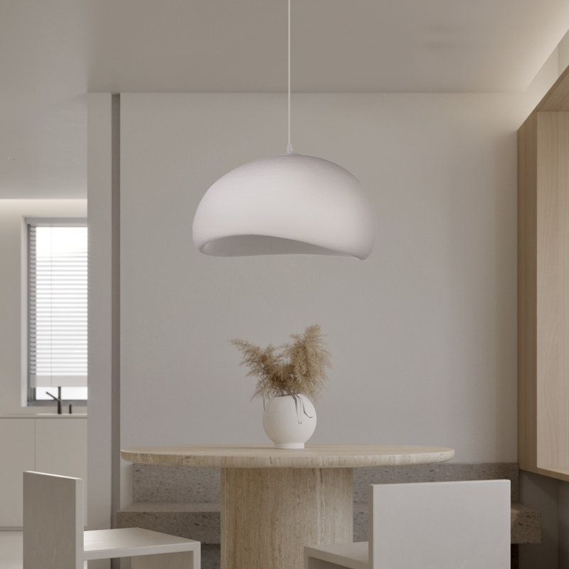 Hayyim 1 - Light Natural Geometric Pendant, 11.81"H x 16.69"W x 16.69"D