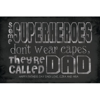 Fathers Day Superhero - Wrapped Canvas Print