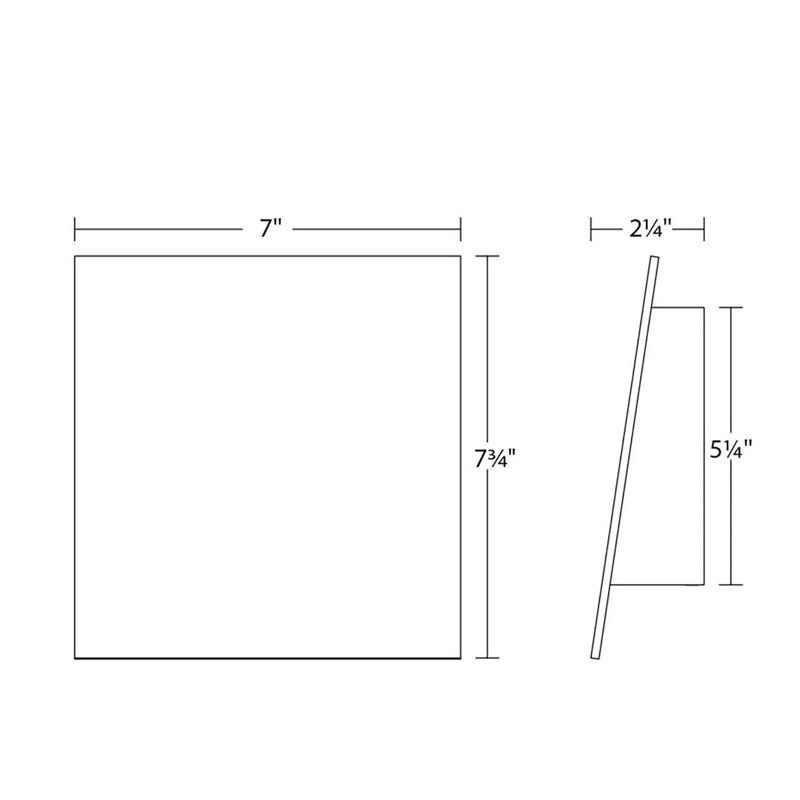 Angled Plane 1-Light LED Flush Mount, Gray