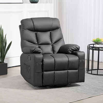 HOMCOM Manual Reclining Swivel Rocker Chair