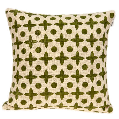 Merih Geometric Cotton Reversible Pillow Cover