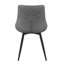 Chaise d'appoint rembourrée Lopez en gris