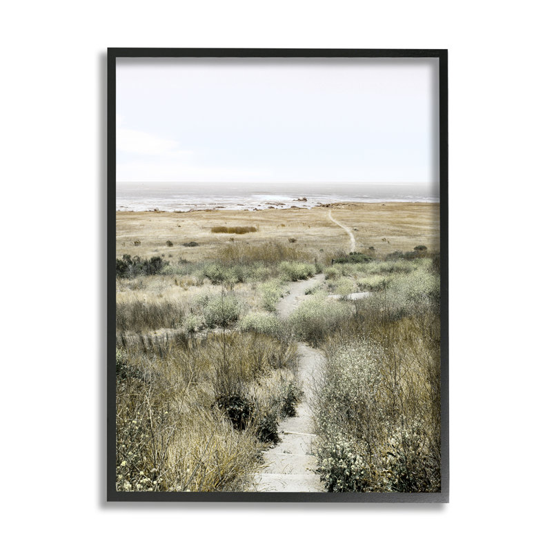 Distance sur le rivage, chemin de plage grasse, horizon nuageux surdimensionné, art numérique sur estampe numérique par Danita Delimont