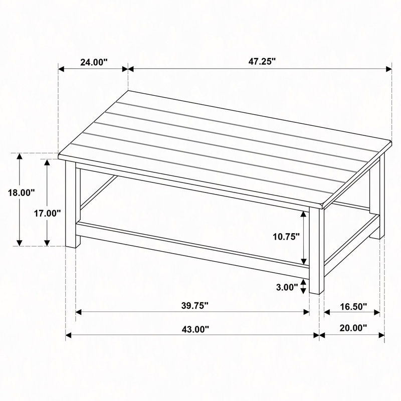 Ensemble de tables basses et de tiroirs 1 pièce Castleton Java