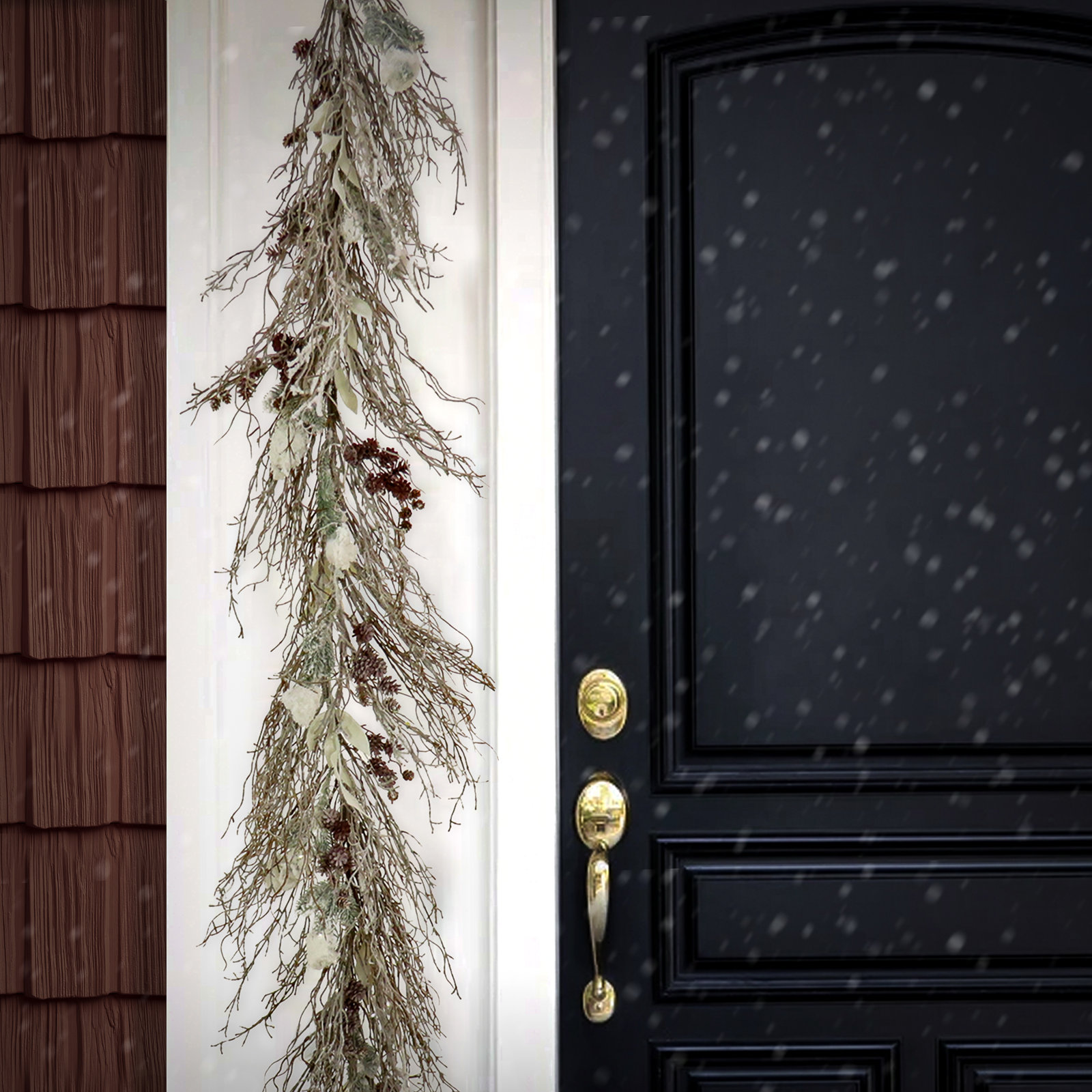 108" Frosted Pre-Lit Christmas Garland