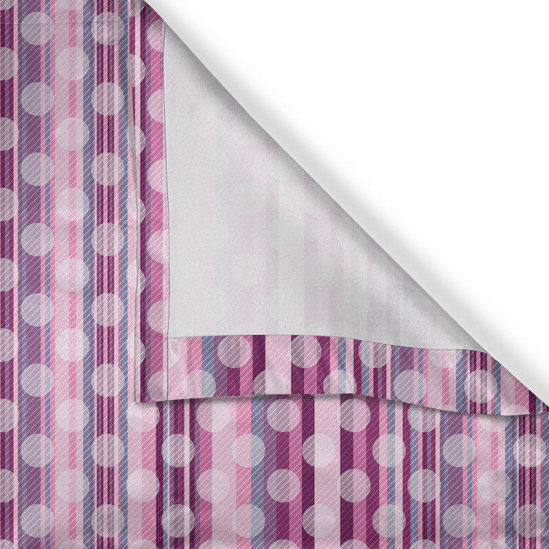 Red Barrel Studio Pink Grommet Curtain 2-Panel Window Drapes, 50"x108", Cadet Blue Dried Rose