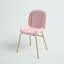 Chaise d'appoint rembourrée en velours Gleno-1481443290