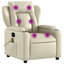  Fauteuil inclinable de massage en similicuir crème, métal, contreplaqué simple