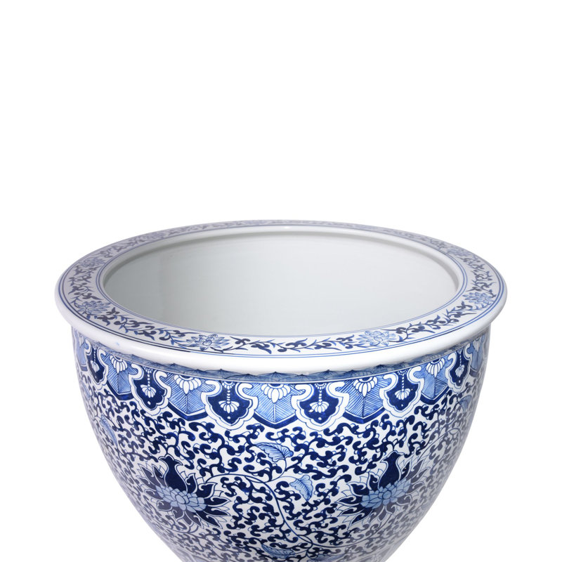 Handmade Ceramic Planter, 21" H x 29" W x 29" D