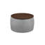 Ensemble de repose-pieds rond avec rangement, combinaison 2 en 1, table basse ronde