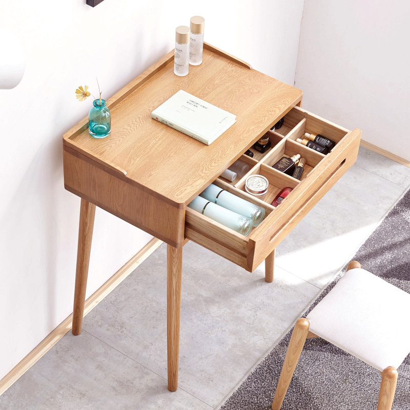 Commode bistro Commode de table 100% solide Table de bureau de bureau Commode de table compacte Accessoires de commode Largeur de rangement 60 cm Tiroir de rangement en bois naturel