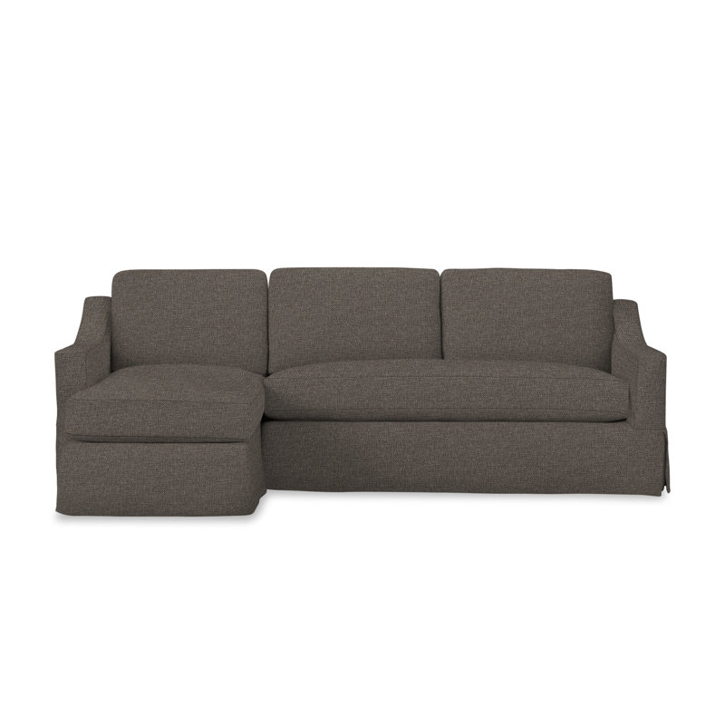 Cranbrook Upholstered L-Shaped Sectional, Left Hand Facing, Drusky Charcoal Sustain® Basketweave