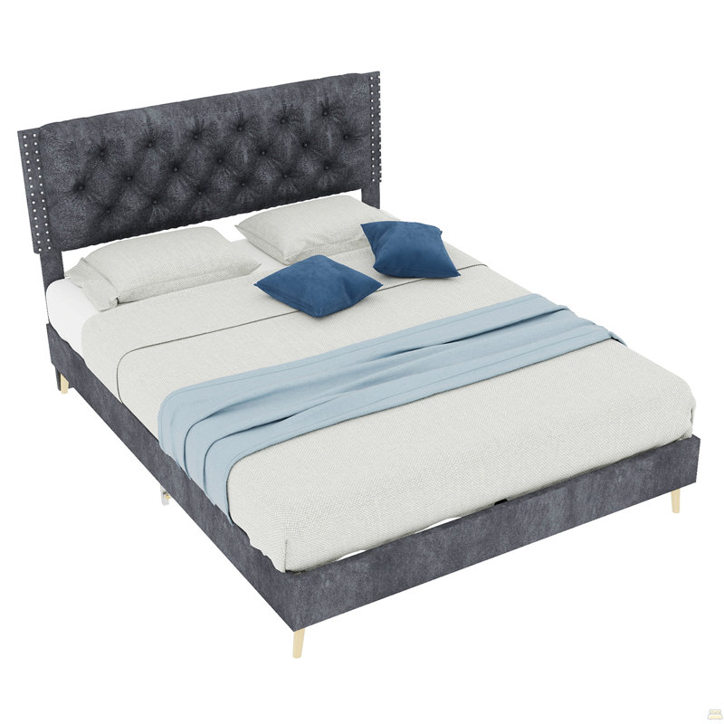 Lit moelleux, Gris, Lit double