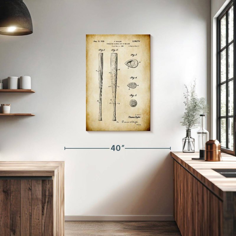 Streamlined Baseball Bat Ladarrin, 36" H x 24" W
