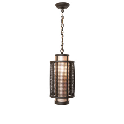 8.5" Wide Cilindro Weave-Tex Mini Pendant