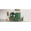 Meuble-lavabo compact en bois massif et en bois massif vert de style traditionnel