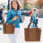 Fashion Canvas Bag Tote Bag Storage Bag Multi-Pocket Handbag Handle Bag-659322819-659322821