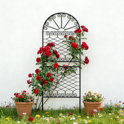 Treillis de jardin décoratif en métal 59 po H x 22 po pour plantes grimpantes