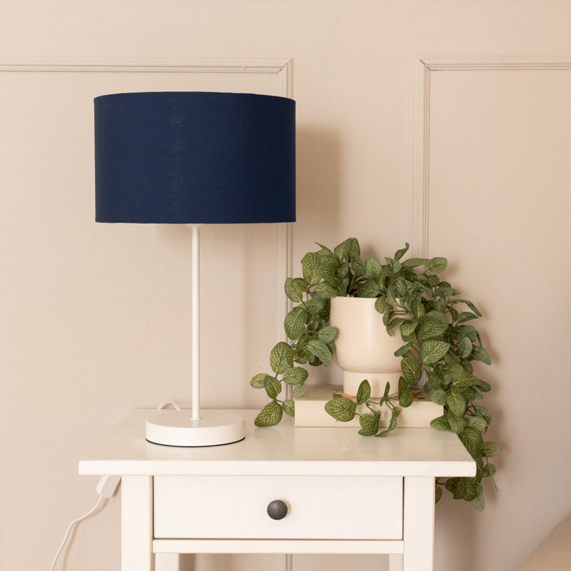 Reshia Metal Table Lamp, Navy Blue