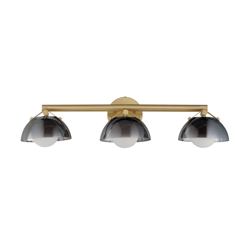Domain 3 - Light Vanity Light, Mirror Smoke, Natural Aged Brass