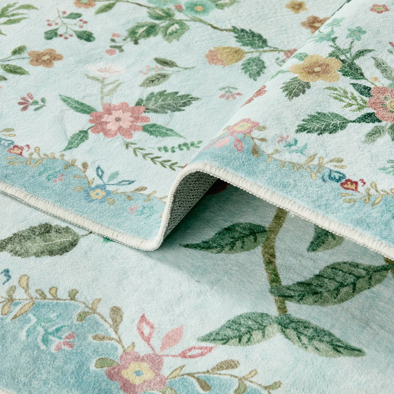 Tapis à motif floral Boho