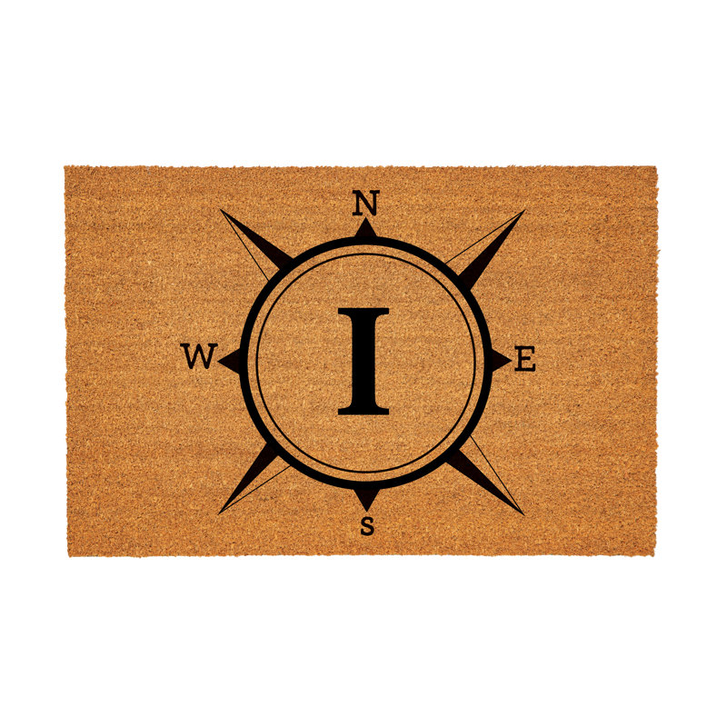 Tapis de bord de mer Coastal Monogram 36 x 24 po, I