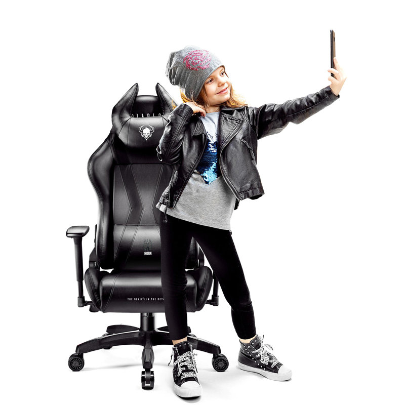 DIABLO CHAIRS Black Executive Chair with Wheels
