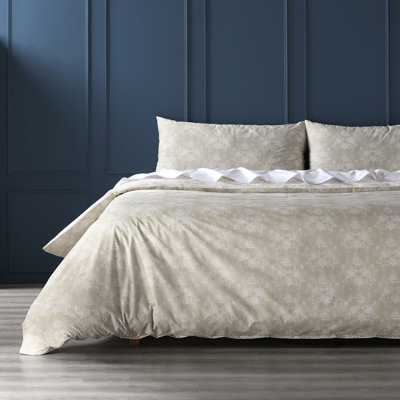 Kollman Cotton Percale Floral Duvet Cover