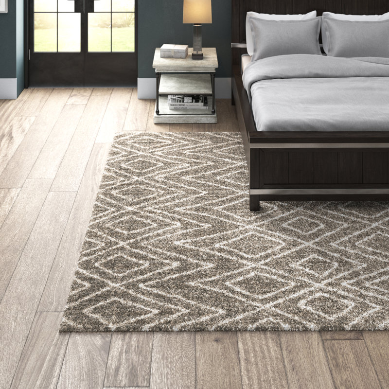Adessa Shag Performance Geometric Rug, Rectangle 4' x 6'