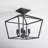 Hastings 4-Light 13" Lantern Geometric Semi Flush Mount in Matte Black-67529286