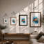 Turtle in Motion Modern - Framed Print-421527679-421527674