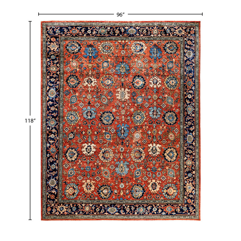 Serapi One-of-a-Kind 8' 0" X 9' 10" Hand Knotted Area Rug