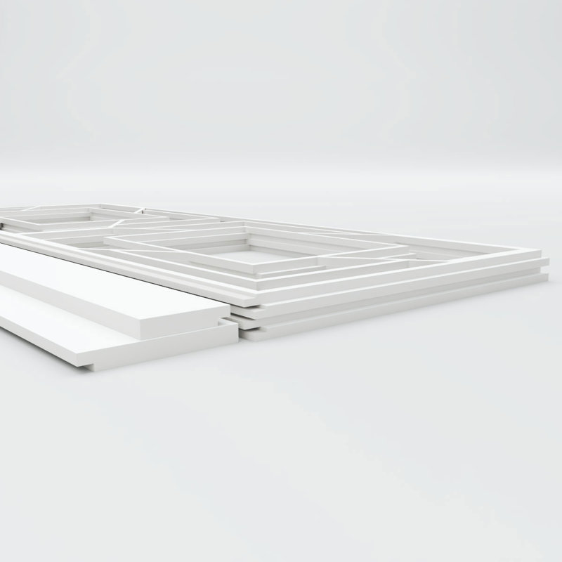 Ensemble de lambris en PVC Monument, H 44 po x l 94,5 po x P 0,625 po