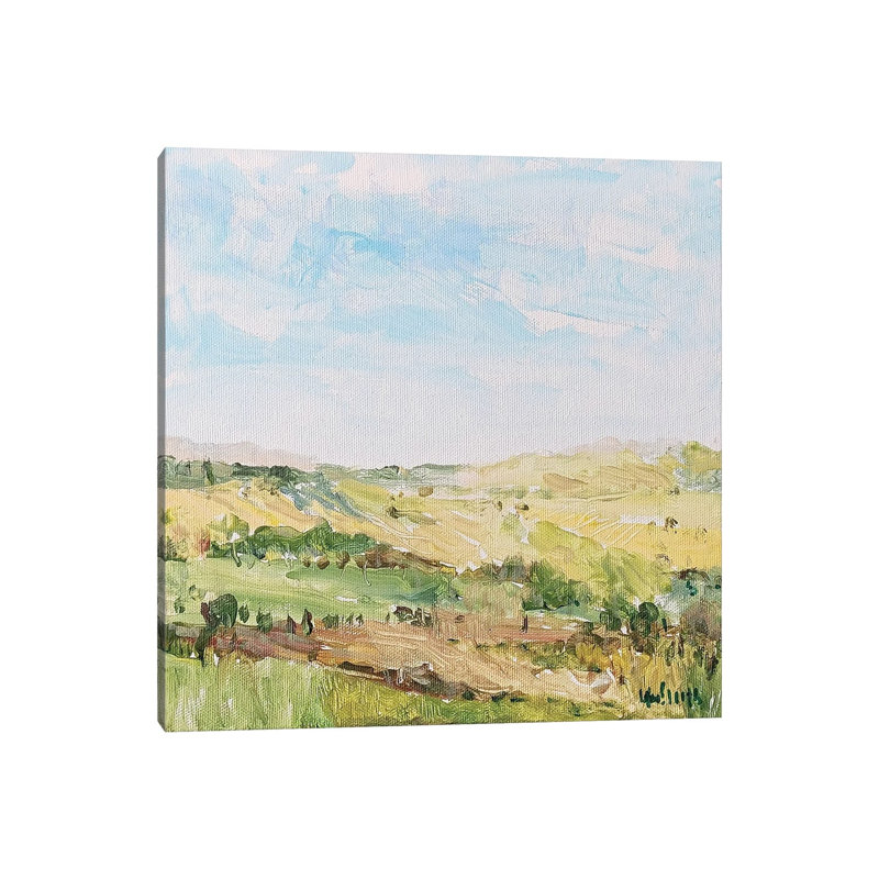 Paysage français - reproduction d'art mural - toile tendue, 12" x 12", Toile tendue avec châssis, No Frame