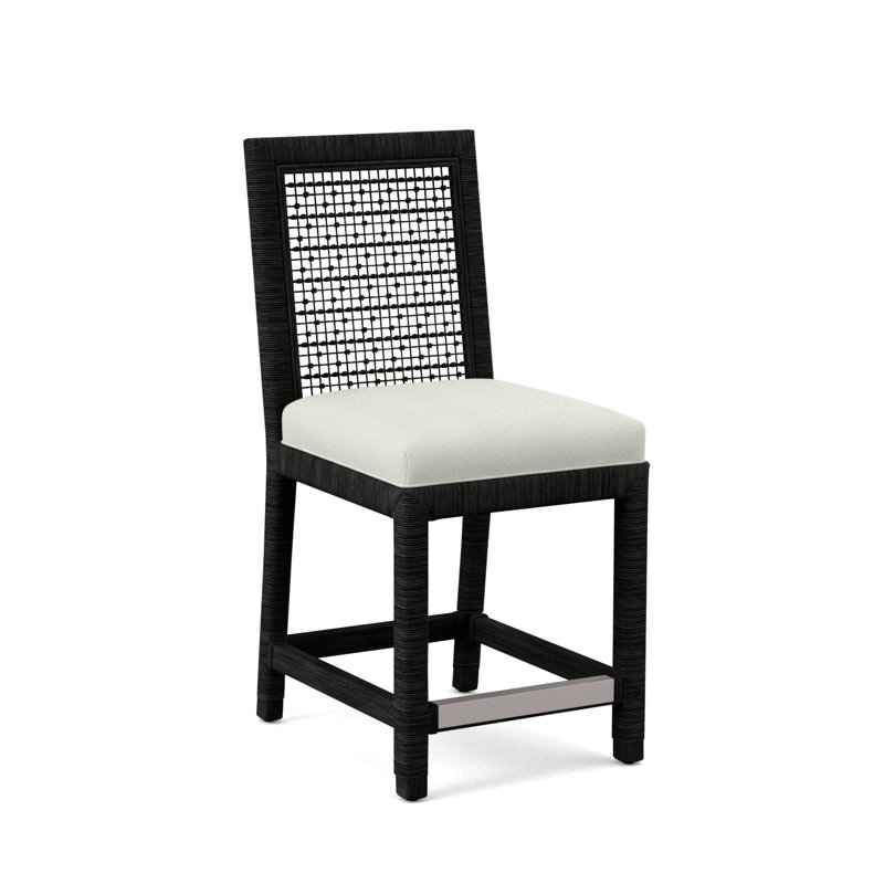 Tabouret de comptoir 24 po Scotia Glinda, Noir, noir, noir, noir, Spa Kensington; 0611-56