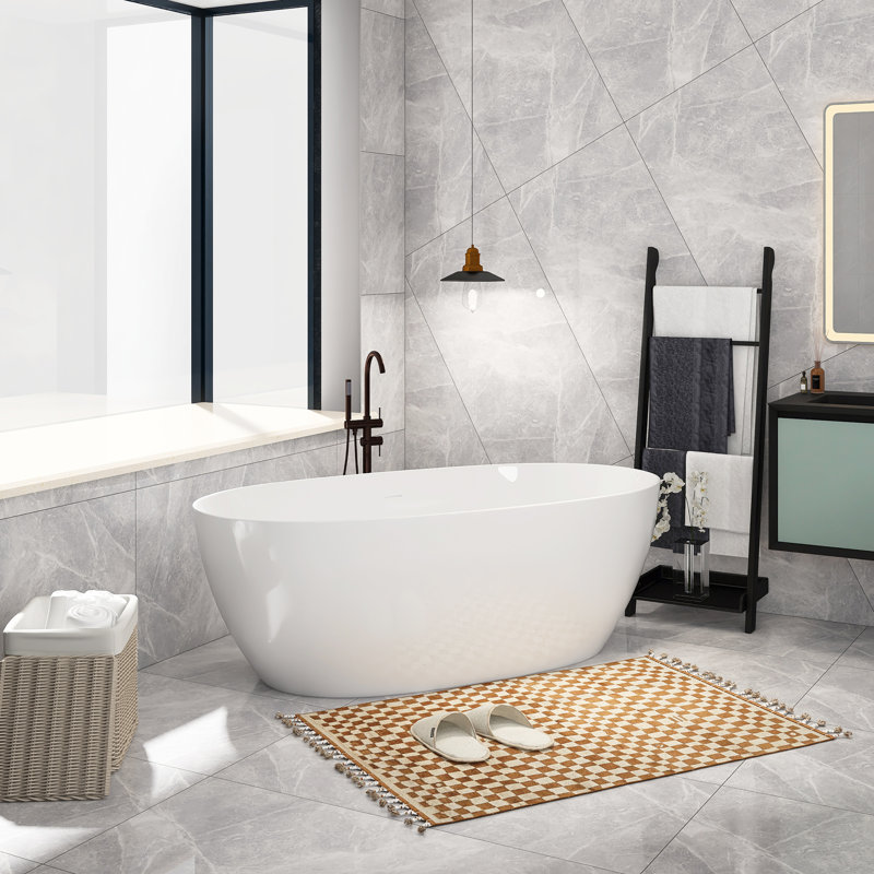 67'' x 32.3'' Soaking Acrylic Bathtub